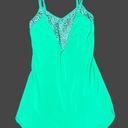 Victoria's Secret Vintage  Emerald Green Satin Slip Dress with Lace Trim Photo 8