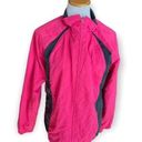 Danskin Womens  Vibrant Pink Windbreaker Jacket - Sz L 12/14 Photo 0