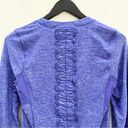 Lululemon  Run:Dash Static Long Sleeve Wish Blue Ruffled Back Workout Top Size 6 Photo 7