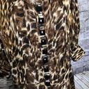 Alberto Makali  Animal Print Button Silk Tunic‎ Top Photo 3