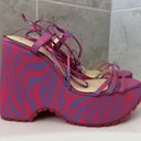 Jessica Simpson Damazy Ankle Wrap Lug Sole Platform Wedge Sandals Size 8.5 Photo 1