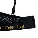 Bebe Womens Black  Logo Lace Underwire Padded Push Up Bra Size 34C​​​ Photo 4