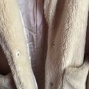 BCBGMAXAZRIA Willow Faux Fur Shearling Coat Ivory Photo 7