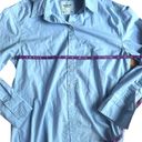 Abercrombie & Fitch  90s Oversized Poplin Button-Up Shirt Light Blue Size XS Photo 8