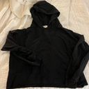 Treasure & Bond Black Oversized Cropped Hoodie Photo 0