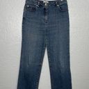 St. John  Sport Women 8 Medium Wash Denim Straight Cut Jeans Stretch High Waisted Photo 0