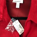 Dress Barn  Faux Suede Red Jacket Size 14 16 Photo 3