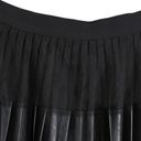 Lane Bryant  Pleated FX Leather Black Skirt With Lace Trim, Women’s Size 26/28 Photo 2