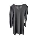 The Loft  Black Acrylic Nylon V-neck Long-Sleeve Sweater Dress Size XSP Knee-length Photo 1