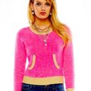 Juicy Couture Pink & Gold Fuzzy Sweater Photo 0