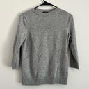 Talbots  Women’s Gray 100% Cashmere Quarter Sleeve Sweater Size Medium Petite Photo 0