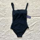 Jag jeans NWT Jag Shibori Solids One Piece Swimsuit Size XS Black Strappy Back Square Neck Photo 2