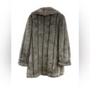 Dennis Basso gray faux fur coat Women’s M Photo 1