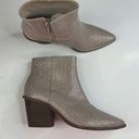 Kaanas  Amarone Croc-Embossed Texan Booties Size 6 Photo 0