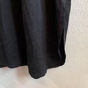 Eileen Fisher  Dress Black Roundneck Drawstring Waist Jersey Dress Sz L NWT Photo 11