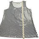 Chico's Zenergy By  Womens Polka Dot Sequin Black White Tank Top Sz‎ 1, Medium Photo 5