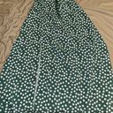 SheIn Green Floral Midi Skirt With Slit Photo 4