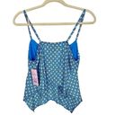 Wild Fable NWT  Asymmetrical Blue Daisy Print Y2K Scarf Tank Small Photo 1