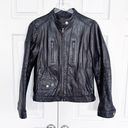 Banana Republic  Black Leather Moto Jacket Photo 0