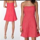 Lilly Pulitzer  Women's Strapless Vicki Island Lace Dress In Coral Size 8 Photo 1