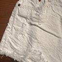 ZARA  White Cotton Denim High Waist Distressed Frayed Jean Shorts Size 2 Photo 3