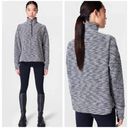 Sweaty Betty  Rest Up Half Zip Striped Pullover Size 8 Photo 1