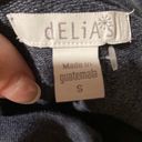 Delia's Cropped Coastal Anchor Sweatshirt Hi Lo Blue Pink Nautical S Photo 3