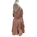 Boohoo  Satin Frill Skater Dress Champagne Size 12 Missing Belt NWT Photo 3