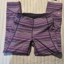 Lululemon Pace Rival Crop Space Dye Twist Leggings 4 Purple Stripe Pockets EUC Photo 5