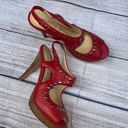 Nanette Lepore Nanette Leopard Studs red Heels. Size 7.5 Photo 1