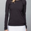 Lululemon Athletica Women's Run For Gold Long Sleeve Shirt Top Size 6 Black/Gold Photo 0