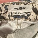 Isabel Marant  ETOILE ECRU UGO STRETCH BLUE WHITE FLORAL SIDE STRIPED JEANS 4 Photo 6