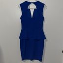 Bisou Bisou NWT  Royal Blue Sleeveless Peplum Dress Bodycon Stretchy Knit Women 8 Photo 4