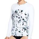 Calia by Carrie  Underwood White Pattern Long Sleeve Rashguard Sz.S Photo 0