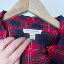 BeachLunchLounge red plaid flannel t-shirt dress size XS Photo 6