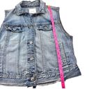 American Eagle  Distressed Sleeveless Jean Jacket Size Small Photo 6