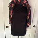 AB Studio  ABSTRACT FLORAL PONCHO FLOWY BLOUSE Photo 2