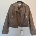 Noize Vegan Leather Jacket Tan Size XS Photo 0