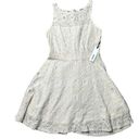 BB Dakota  Off White A-Line Fit And Flare Mini Dress Sleeveless Lace Knit 6 Photo 0