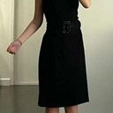 Calvin Klein Belted Midi Dress Black Size 12 Photo 0