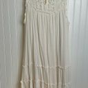 Xhilaration  Ivory Sleeveless Tiered Lined Dress Lace Detail Photo 5