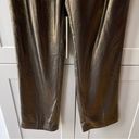 Elizabeth and James  Metallic Gold Hawke Pleated Straight Leg Lame Trousers Pants 2 Photo 2