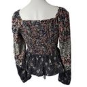 Angie  Square Neck Boho Peasant Blouse Photo 4