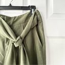 Anthropologie  Coquille Olive Green Soft Paperbag Tie Waist Casual Jogger Pants 8 Photo 35