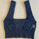 Free People NEW! $48  MOVEMENT Good Karma Square Neck Bra Top XS/S Deepest Navy Photo 3