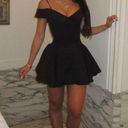 House Of CB  ‘Elida’ black off shoulder mini dress NWOT size S Photo 5