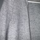 Lou & grey LOFT  Gray & White Striped SemiSheer Lightweight Short Cardigan XS Photo 3