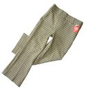 Spanx NWT  20517Q Perfect Kick Flare in Dijon Jacquard Plaid Ponte Crop Pants SP Photo 0