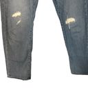 Uniqlo  Blue Distressed Ripped Classic Straight Leg Denim Jeans Women Sz 24 Photo 3