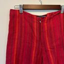 Krass&co  Ellen Tracy womens red striped linen pants size 4 Photo 1